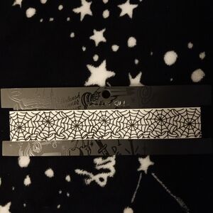 Bone U Got Caught Spider Web Print Choker